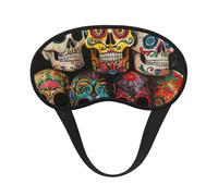 Sugar Skulls Print Adults Soft Washable Eye Mask for Light Blocking Nap Face Sleeping Travel Cover