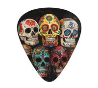 Sugar Skulls Print Organizer Storage Box Different Thickness Guitar Picks For Acoustic Guitar