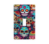 Sugar Skulls Print Switch Plate Covers,1 Gang Wall Plate Single Toggle Light Switch Cover Plate