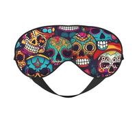 Sugar Skulls Print Travel Office Airplane Night Sleep Shading Blindfold Adjustable Strap Eye Mask