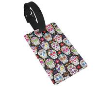 Sugar Skulls Printed Backpack ID Labels Versatile Suitcase Tags for Golf Bags and Musical Instrument