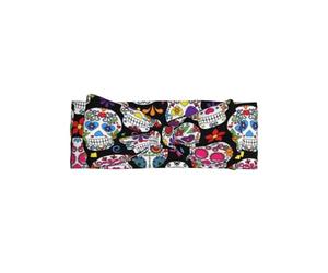 Sugar Skulls Printed bow headband, a fashionable turban headband with elasticity, suitable for newborns and infants