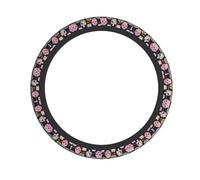 Sugar Skulls Printed car steering wheel cover, non-slip and comfortable elastic protective cover, 15-inch steering wheel protective cover