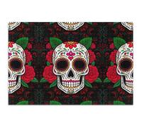 Sugar Skulls Rose Jigsaw Puzzles Adult 500 Pieces Gifts for White Elephant Game Fun Family Puzzle Animal Art Painting, 20.5x14.9 Inch
