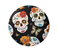 Sugar Skulls Round Badge - Durable Tinplate Design With Full Single-Sided Print, Perfect For Custom Gifts & Apparel Decoration
