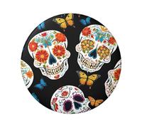 Sugar Skulls Round Badge - Durable Tinplate Design With Full Single-Sided Print, Perfect For Custom Gifts & Apparel Decoration