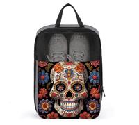 Sugar Skulls Shoe Bag Shoe Bags for Travel Waterproof Shoe Bag Shoes Storage Organizer with Zipper & Handle Sneaker Bag Shoe Pouch, style, One Size, Shoe Bags for Travel