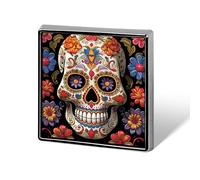 Sugar Skulls Square Lapel Pins Backpack Pin Cute Brooch Decoration Brooches for Women Men Fashion Button Badges for Hat Backpacks Purses Jackets Shirt Suit
