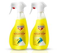 Sugar Soap 2 x 500ml Spray - Powerful Multi-Surface Cleaner & Degreaser, Pre-Paint Wall Cleaner, Removes Grease, Grime & Nicotine, Ready to Use Household Cleaning Spray