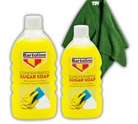 Sugar Soap For Cleaning - 2 x 500ml Concentrated Sugar Soap for walls | Kitchen degreaser spray | Wall cleaner for painted walls | Grease remover | TDY Bundle With TDY Microfibre cloth.