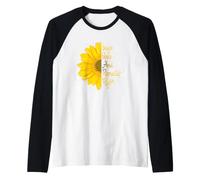 Sugar Spice and Reproductive Rights Sunflower Feminist Raglan Baseball Tee