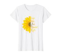 Sugar Spice and Reproductive Rights Sunflower Feminist Value Graphic T-Shirt, Women, White, M