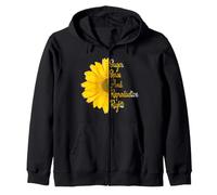 Sugar Spice and Reproductive Rights Sunflower Feminist Zip Hoodie