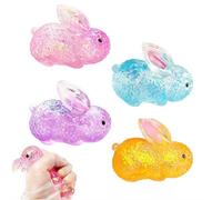 Sugar Squishies Toys Easter Rabbit Stress Balls,Squishies Stress Balls for Adults,EasterBasket Stuffer,Kawaii Rabbit SensorySquishies,Glitter RabbitSquishies for Anxiety Relief,Party