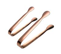 Sugar Tongs, 2pcs U-Shaped Ice Tongs Stainless Steel Candy Tongs Mini Serving Tongs Appetizers Tongs Small Kitchen Tongs for Wedding Birthday Party Kitchen Bar Cafe Rose Gold