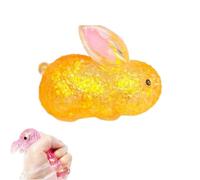 Sugar Toys Easter Rabbit Stress Balls, Easter Basket Stuffer, Easters Sq Rabbit Bunny Fidget Glitter Toys,