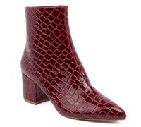 Sugar Women’s Ankle Boots - High Heel Dress Booties with Side Zipper, Round Toe Fashion Boots for Fall & Night Out Looks - Nightlife, Red Patent, 7.5 UK
