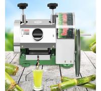 Sugarcane Juicer,Sugar Cane Juice Extractor - Manual Stainless Steel Three-Roller Juicer Machine with Hand Crank Faucet for Fresh Juice at Home