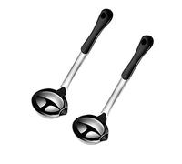Sugarchef Gravy Ladle with Anti-scalding Handle Stainless Steel Grease Separator Soup Spoon Ladle for Cooking 2PCS