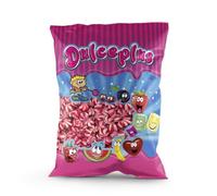 Sugared Red Twist Kisses 1kg - Strawberry & Cream Flavour Chewy Gummy Sweets - Red & White Swirl Candy for Parties, Weddings & Sweet Tables