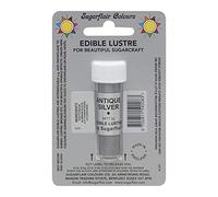 Sugarflair ANTIQUE SILVER Edible Lustre Dust Powder - Cake decorating shimmer