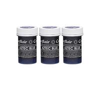 Sugarflair Aztec Blue Pastel Food Colouring Paste, Highly Concentrated for Use with Sugar Pastes, Buttercream, Royal Icing or Cake Mix, Subtle Colour Dye - 25g (Pack of 3)