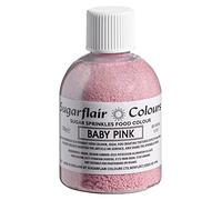 Sugarflair Baby Pink Edible Glitter Sugar Sprinkles - for Cake Decorating, Sprinkle on Cakes, Cupcakes Treats, Desserts Ice Cream and Deserts - 100g