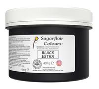 Sugarflair Black Extra Food Colouring Paste, Maximum Concentrated Food Colouring for Buttercream, Sugar Paste, Royal Icing, Cake Decorations and More! Vibrant Colour Food Dye - 400g