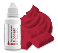 Sugarflair Blood Red Oil Based Food Colouring, Highly Concentrated Edible Oil Based Food Colour for Consistent Colouring of High Fat Foods: Icing, Buttercream, Chocolate & More - 30ml