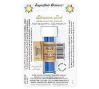 Sugarflair Blossom Tint Caribbean Blue Food Colouring and Dusting Powder, Matt Finish, Brush On or Mix with Rejuvenator Spirit to Create a One of A Kind Cake - 7ml