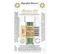 Sugarflair Blossom Tint Moss Green Food Colouring and Dusting Powder, Matt Finish, Brush On or Mix with Rejuvenator Spirit to Create a One of A Kind Cake - 7ml