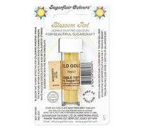 Sugarflair Blossom Tint Old Gold Food Colouring and Dusting Powder, Matt Finish, Brush On or Mix with Rejuvenator Spirit to Create a One of A Kind Cake - 7ml