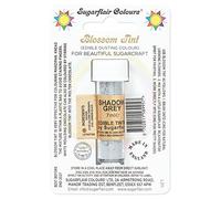 Sugarflair Blossom Tint Shadow Grey Food Colouring and Dusting Powder, Matt Finish, Brush On or Mix with Rejuvenator Spirit to Create a One of A Kind Cake - 7ml