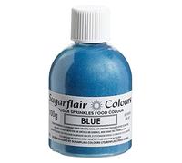 Sugarflair Blue Edible Glitter Sugar Sprinkles - for Cake Decorating, Sprinkle on Cakes, Cupcakes Treats, Desserts Ice Cream and Deserts - 100g