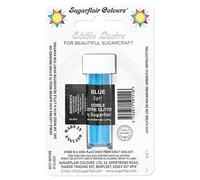 Sugarflair Blue Edible Lustre Glitter, Add a Lustrous Shine to Cakes or Decorations. Brush On or Add Rejuvenator to Create Eye-Catching Edible Paint - 2g