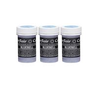 Sugarflair Bluebell Pastel Food Colouring Paste, Highly Concentrated for Use with Sugar Pastes, Buttercream, Royal Icing or Cake Mix, Subtle Colour Dye - 25g (Pack of 3)