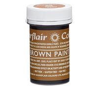 Sugarflair Brown Edible Food Paint, for Painting Icing, Sugar Pastes, Flower & Modelling Pastes, Royal Icing, Marzipan & Buttercream - 20g