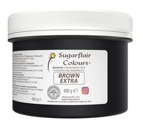Sugarflair Brown Extra Food Colouring Paste 400g - Maximum Concentrated Paste Food Dye for Cake Decorating, Fondant, Buttercream, Cake Batter and More - Vegan, Kosher, Bake-Stable