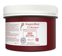 Sugarflair BULK 400 gram Concentrated Food Colour Paste Gel Cake Decorating. Red Green Yellow Pink Blue Black (Red Extra)