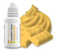 Sugarflair Bumblebee (Yellow) Oil Based Food Colouring, Highly Concentrated Edible Oil Based Blue Food Colour for Consistent Colouring of High Fat Foods: Icing, Buttercream, Chocolate & More - 30ml