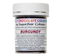 Sugarflair Burgundy Chocolate Colouring - Coloured Cocoa Butter for Colouring Chocolate or Painting Directly Onto Chocolate, Transfer Sheets or Moulds - 35g