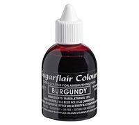 Sugarflair Burgundy Edible Airbrush Colour - Edible Food Colouring Airbrush Paint for Cakes, Cupcakes, Icing and Cake Decorations - 60ml