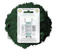 Sugarflair Christmas Green Edible Lustre Dust, Add a Lustrous Shine to Cakes or Decorations. Brush On or Add Rejuvenator to Create Eye-Catching Edible Paint, Gives Shine to Your Bakes - 2g
