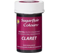Sugarflair Claret Spectral Food Colouring Paste, Highly Concentrated for Use with Sugar Pastes, Buttercream, Royal Icing or Cake Mix, Vibrant Colour Dye - 25g