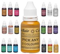 Sugarflair Colours Edible Droplet Paint - 14ml Dropper Bottles - Pick Any 3 Colours