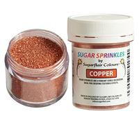 Sugarflair Copper Edible Glitter Sugar Sprinkles - for Cake Decorating, Sprinkle on Cakes, Cupcakes and Treats - 40g