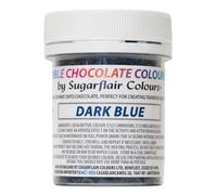 Sugarflair Dark Blue Chocolate Colouring - Coloured Cocoa Butter for Colouring Chocolate or Painting Directly Onto Chocolate, Transfer Sheets or Moulds - 35g