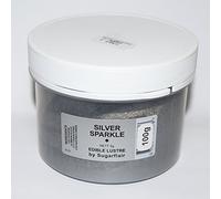 Sugarflair Edible Lustre Colour - Silver Sparkle 100g Value Pack