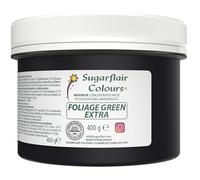 Sugarflair Foliage Green Extra Food Colouring Paste 400g - Maximum Concentrated Paste Food Dye for Cake Decorating, Fondant, Buttercream, Cake Batter and More - Vegan, Kosher, Bake-Stable