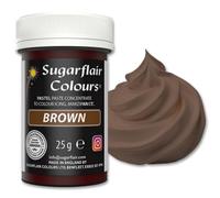 Sugarflair Pastel Brown Food Colouring Paste - Highly Concentrated for Use with Buttercream, Sugar Paste, Royal Icing or Cake Mixes, Vibrant Colour Food Dye - 25g